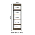 Placard Vestidor Valencia Módulo Abierto Madesa 59 Cm Madesa