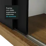 Placard Madesa Lyon Puertas Corredizas 1 Espejo 4 Cajones