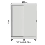 Ropero Placard Luke Madesa 2 Puertas Corredizas Con Patas