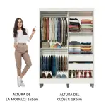 Ropero Placard Luke Madesa 2 Puertas Corredizas Con Patas