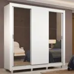 Placard Madesa Lyon 3 Puertas 2 Espejos 2 Cajones Con Patas