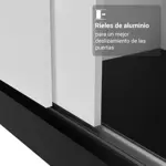 Placard Madesa Denver 2 Puertas Corredizas 1 Espejo