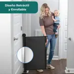 Puerta de Protección Seguridad bebes niños mascotas negra