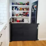 Puerta de Protección Seguridad bebes niños mascotas negra