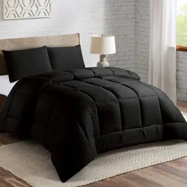Acolchado Dobby Queen Size Negro