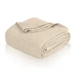 Cubrecama Nido de Abeja 1 1/2 Plaza Color Natural