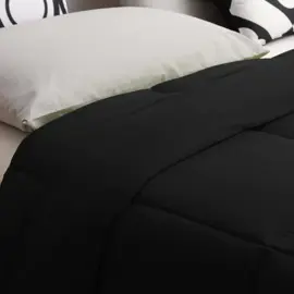 Acolchado Liso King Size Negro