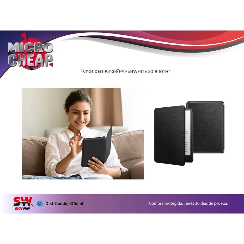 Funda para Tablet Amazon Kindle Paperwhite Magnetica Negro