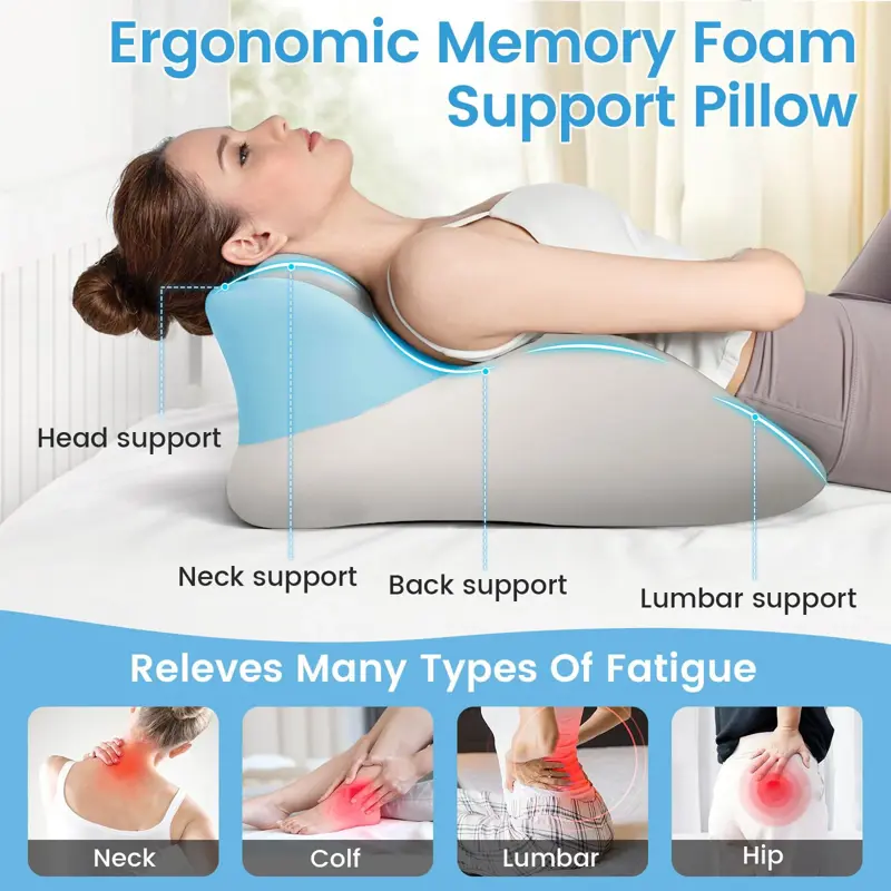 Almohada en Cuña cjc 27° de Espuma Viscoelástica Ergonómica
