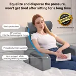 Cojín de lectura ENITYA para cama sentado para adultos, color gris
