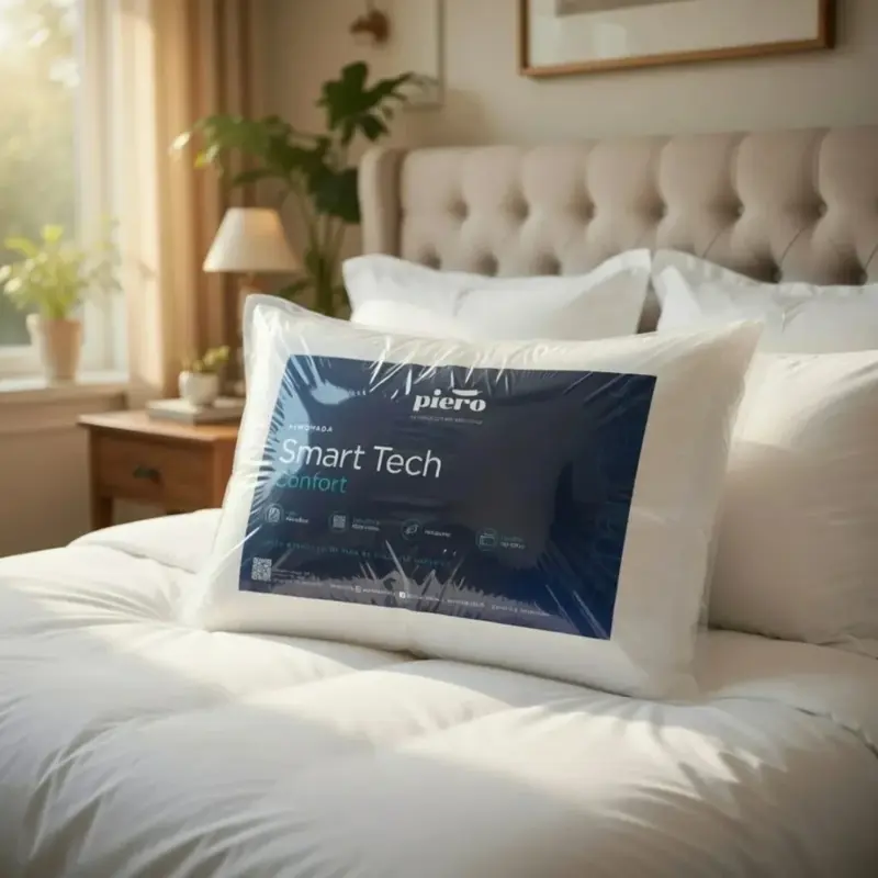 almohada piero smart tech 70x40 cm fibra siliconada soft