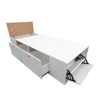 BOX BENETHON 1 PL 80 X 190 - MEL BLANCO                     
