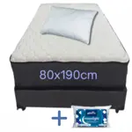 Sommier y Colchón Piero de Espuma Firme 1 plaza - Almohada de Regalo