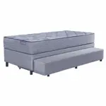Colchón y Sommier Bicama de resortes 1 Plaza Inducol Agra 100x200 cm