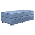 Colchón y Sommier Bicama de resortes 1 Plaza Inducol Agra 100x200 cm