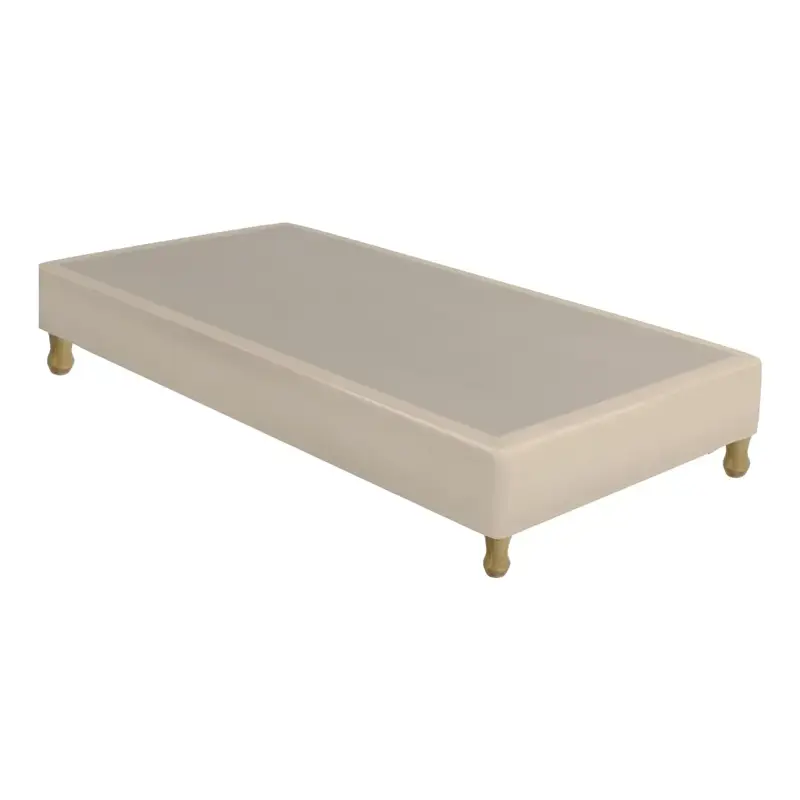 Base Sommier Ecocuero Tiza 1 1/2 Plaza 90x190 Patas Madera