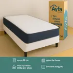 Colchon En Caja Ayfa Espuma Alta Densidad Ayfabox 1 1/2 Plaza 90x190 20cm