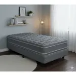 Colchon + Sommier Espuma 1 Plaza Ayfa Euro 80x190x26 100kg Dual Euro