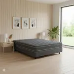 Colchon + Sommier Espuma 2 Plazas Ayfa Euro 130x190x26 100kg Dual Euro