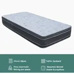 Colchon Resortes 1 Plaza Ayfa Premium Bonell Dual Euro 80x190x26 110kg