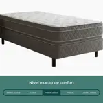 Colchon + Sommier Resortes 1 1/2 Plaza Ayfa Premium Bonell Dual Euro 90x190x26 110kg