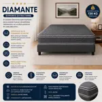 Colchon Espuma 1 1/2 Plaza Ayfa Diamante Dual Euro 90x190x30 130kg