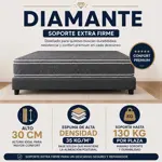 Colchon Espuma 1 1/2 Plaza Ayfa Diamante Dual Euro 90x190x30 130kg