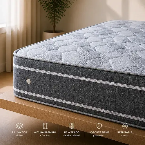 Sommier Ayfa 2 Plazas Resortes Titanium Pocket 140x190 130kg