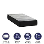 Colchón Paradise Espuma alta densidad 1 plaza 080x190x26 cm