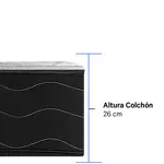 Colchón Paradise Espuma alta densidad 1 plaza 080x190x26 cm