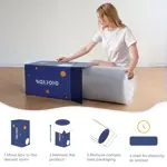 MAXYOYO Colchón Japonés Suelo 4 Pulgadas Twin Plegable Futón