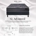 Sommier y colchón de resortes 2 Plazas King Koil XL Advanced World Luxury 140x190