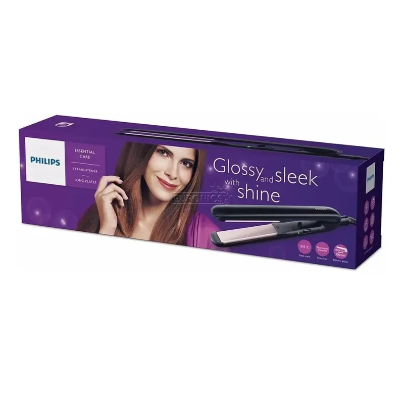 planchita de pelo philips essential hp8321 negra y plateada