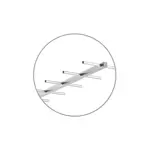 Antena Tda Digital Externa 20mts De Cable Coaxil Tgw ANT01