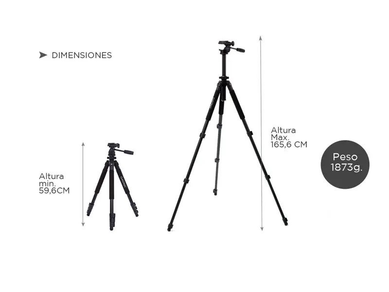 Tripode Gadnic Profesional Camara Nikon Canon Reflex + Cabezal