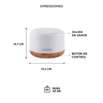 Difusor Gadnic Bamboo Humidificador Ultrasónico 300ml 20hs 7 Colores
