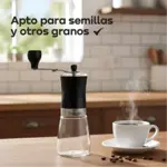 Molinillo De Cafe Manual Moledora Molino Vidrio Waggs
