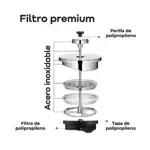 Cafetera De Émbolo Prensa Francesa De Vidrio 600ml Waggs Negra
