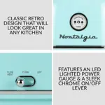 Fondue de chocolate, fuente Nostalgia, 4 niveles, 950 ml, aguamarina