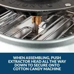 Máquina de algodón de azúcar Nostalgia Retro para niños y accesorios