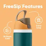 Botella de agua Owala FreeSip de acero inoxidable con aislamiento, 1,2 L