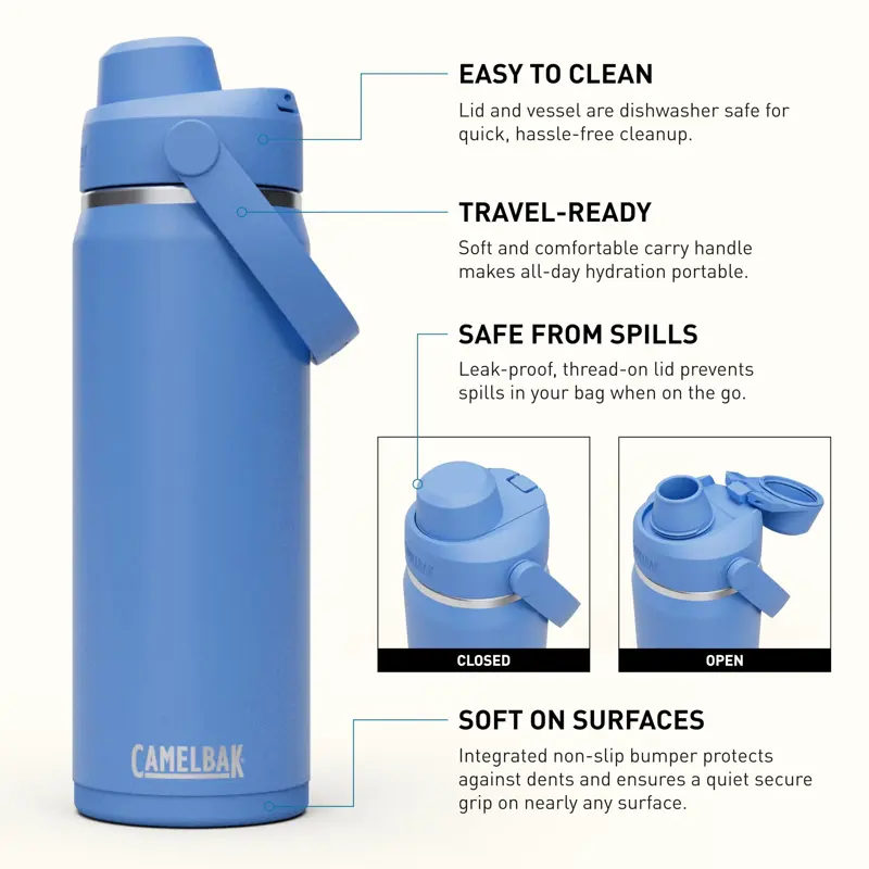 Botella de Agua CamelBak Thrive Chug Aislada de Acero Inoxidable 590 mL