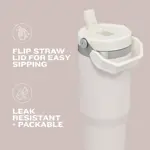 Vaso Stanley IceFlow 2.0 Flip Straw 880 ml, color rojo chile