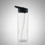 Botella De Agua Deportiva Dehuka 750ml Negro - Termo Mano Libre - Tapa Rebatible - Gym Y Uso Diario