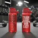 Botella Motivacional Deportiva Dehuka 1100ml Pico Bebedero - Rojo Motivacional