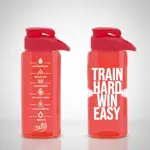 Botella Motivacional Deportiva Dehuka 1100ml Pico Bebedero - Rojo Motivacional