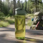 Botella De Agua Deportiva Dehuka 750ml, Pico Bebedero, Asa Superior, Color Verde, Libre De Bpa