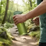 Botella De Agua Deportiva Dehuka 750ml, Pico Bebedero, Asa Superior, Color Verde, Libre De Bpa