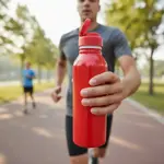 Botella De Agua Deportiva Motivacional Aluminio Gris Dehuka Rojo