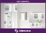 Dispenser Triple Dehuka Amurable 1500ml Para Jabón, Shampoo, Crema O Alcohol